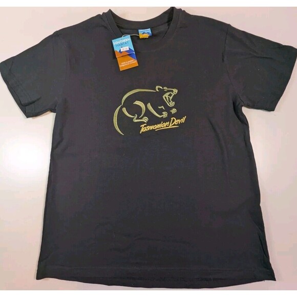 NWT Southern Habitat Embroidered Tasmania Devil Black T-Shirt Med - Picture 1 of 7
